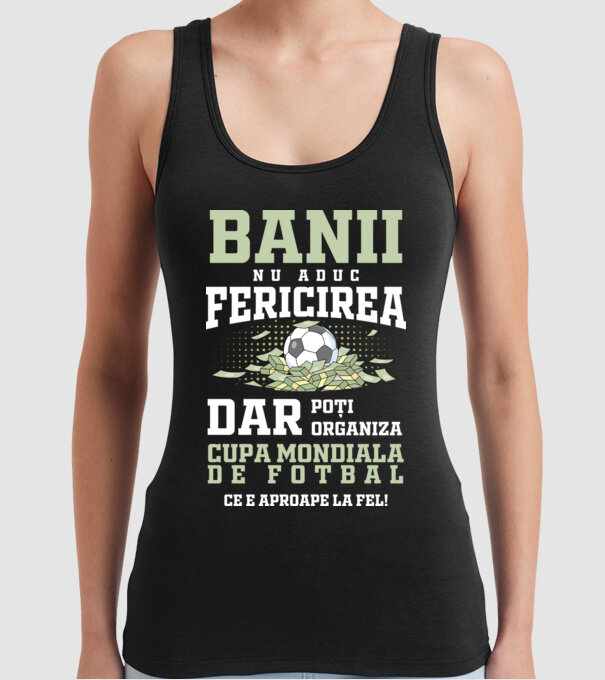 Banii nu aduc fericirea model negru pe tricou