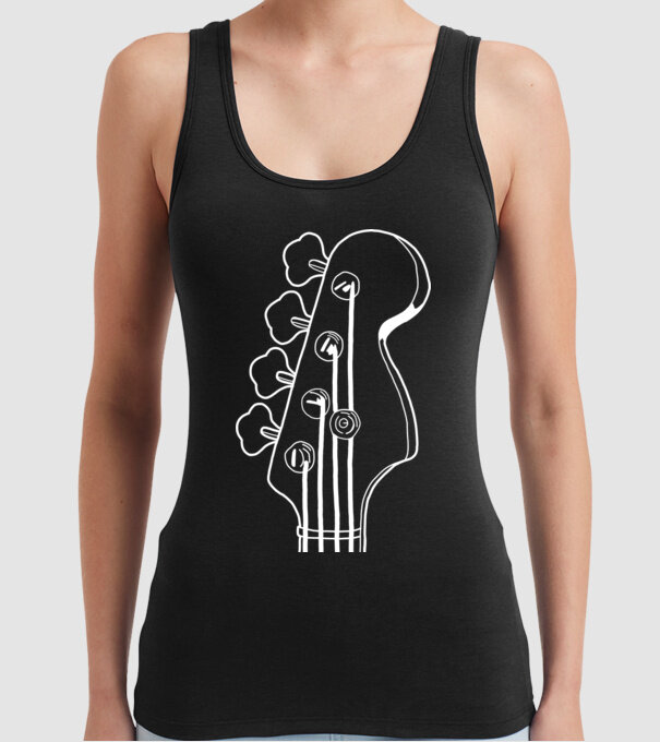 bass model negru pe tricou