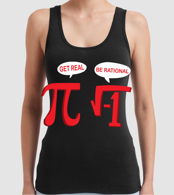 Be rational PI model negru pe tricou