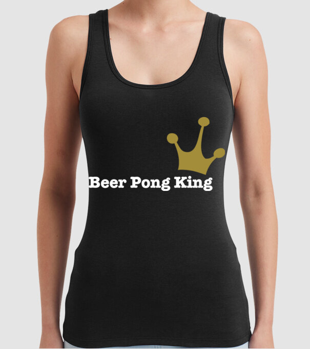 Beerpong model negru pe tricou