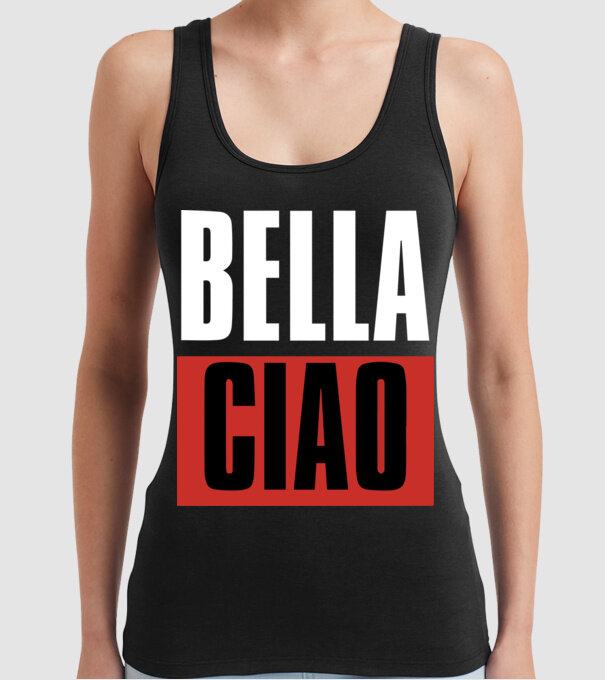 bella ciao model negru pe tricou
