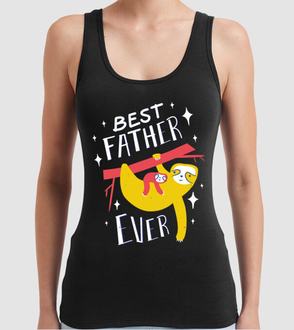 Best father model negru pe tricou