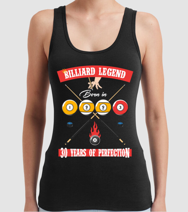 Billiard legend born in 1993 model negru pe tricou