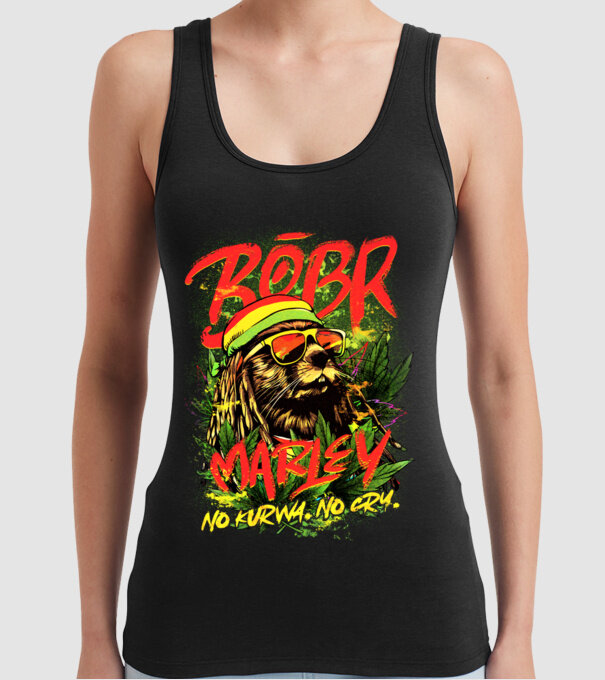 BÓBR MARLEY model negru pe tricou