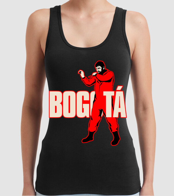 bogota la casa de papel model negru pe tricou