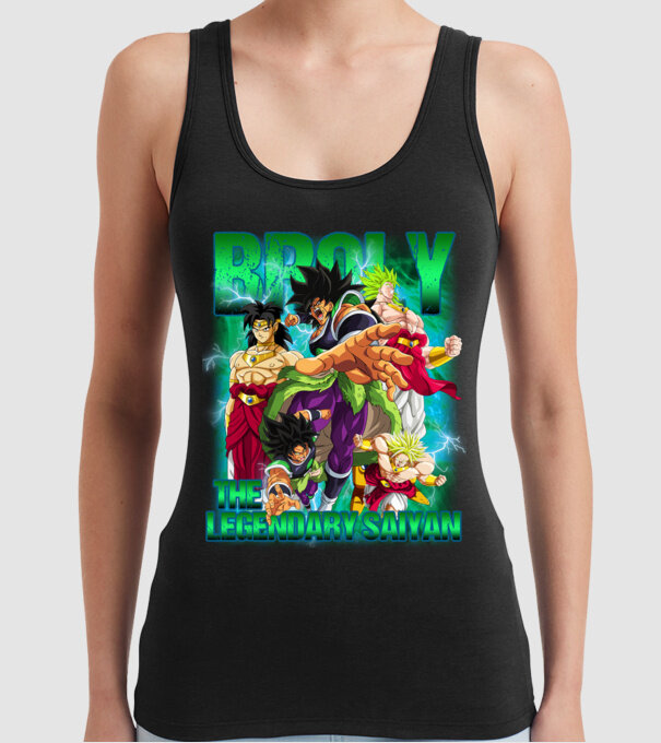 broly dragonball model negru pe tricou