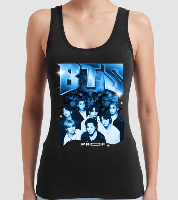 BTS model negru pe tricou