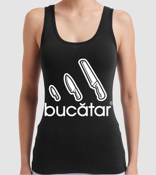 bucătar model negru pe tricou
