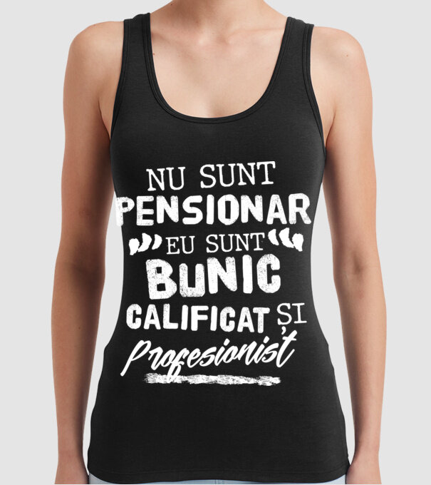 Bunicul profesionist model negru pe tricou