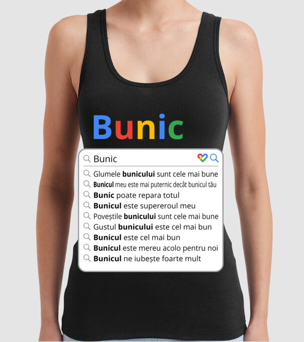 căutare Google Bunic model negru pe tricou