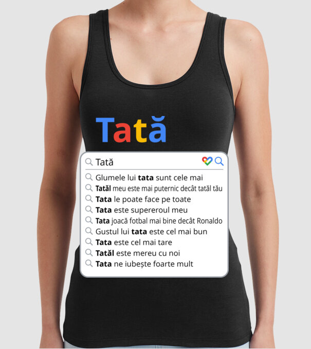 căutare Google Tată model negru pe tricou