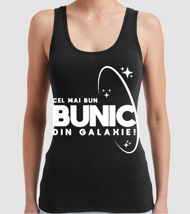 Cel mai bun bunic din Galaxie! model negru pe tricou