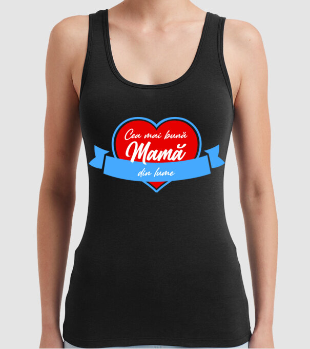 Cea mai bună mamă din lume model negru pe tricou