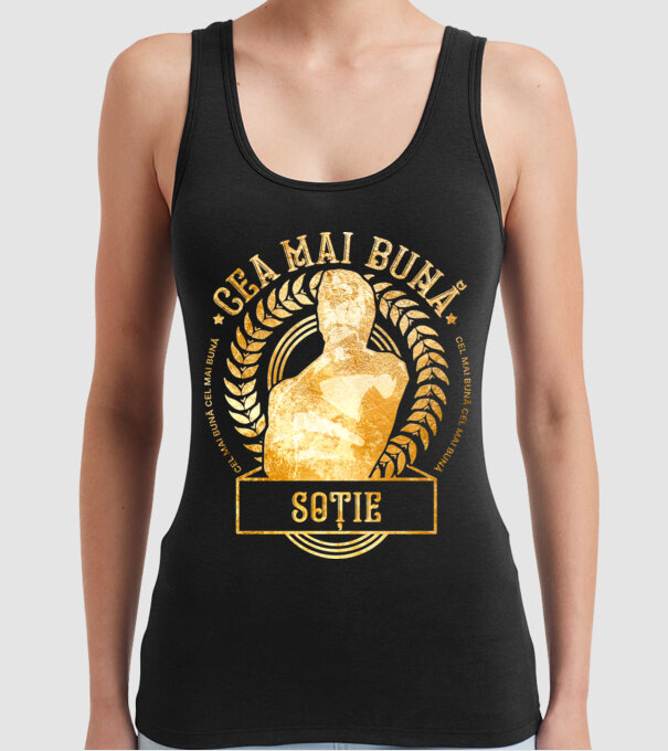 Cea mai bună soție model negru pe tricou