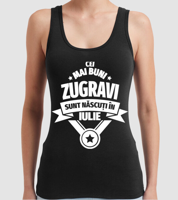 Cei mai buni zugravi sunt născuți în Iulie model negru pe tricou
