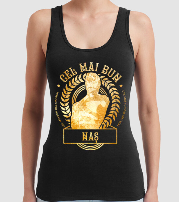Cel mai bun naș model negru pe tricou