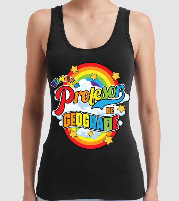 Cel mai bun de geografie model negru pe tricou