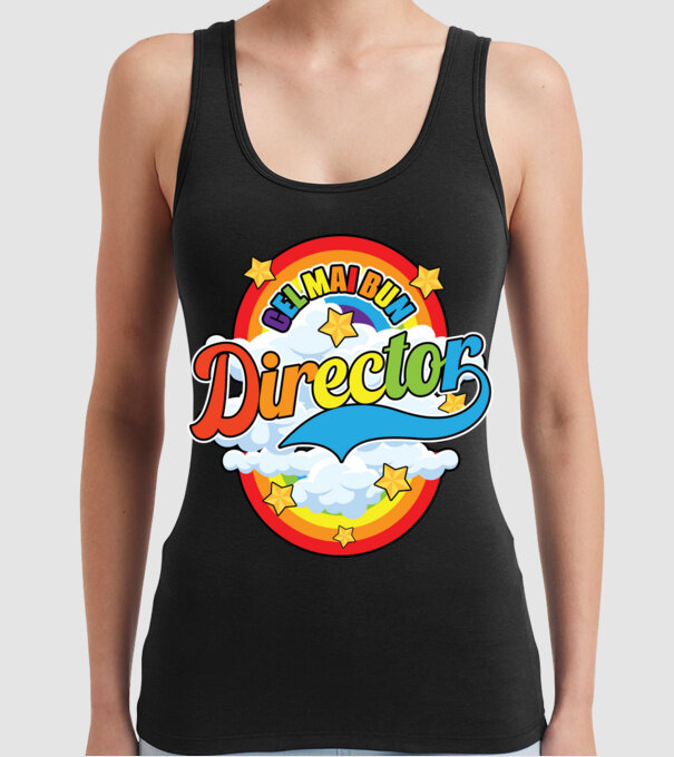 Cel mai bun director model negru pe tricou