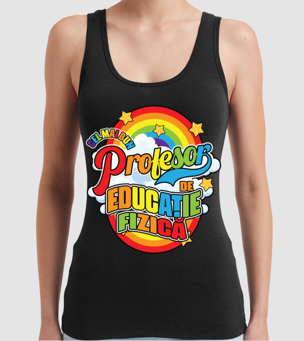 Cel mai bun educație fizică model negru pe tricou