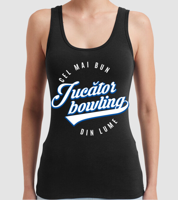 cel mai bun jucător bowling din lume model negru pe tricou