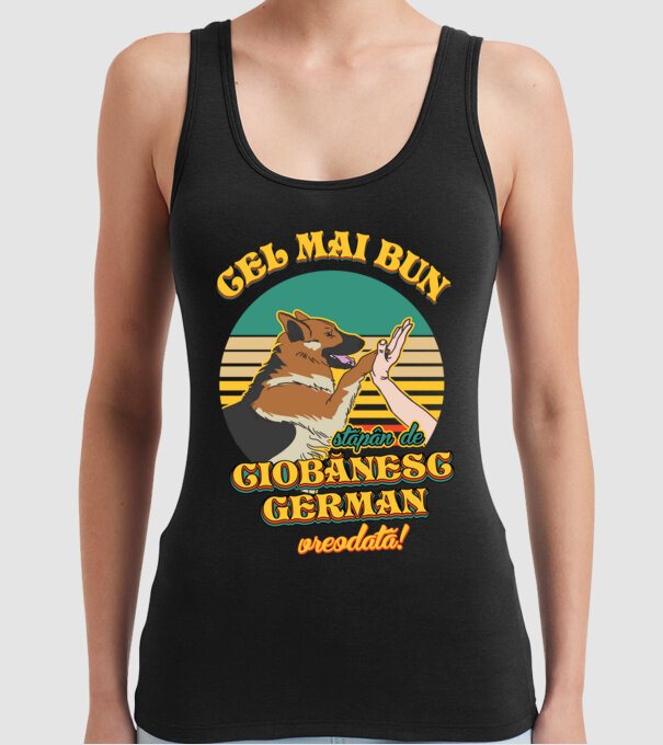 Cel mai bun stăpân de ciobănesc german vreodată! model negru pe tricou