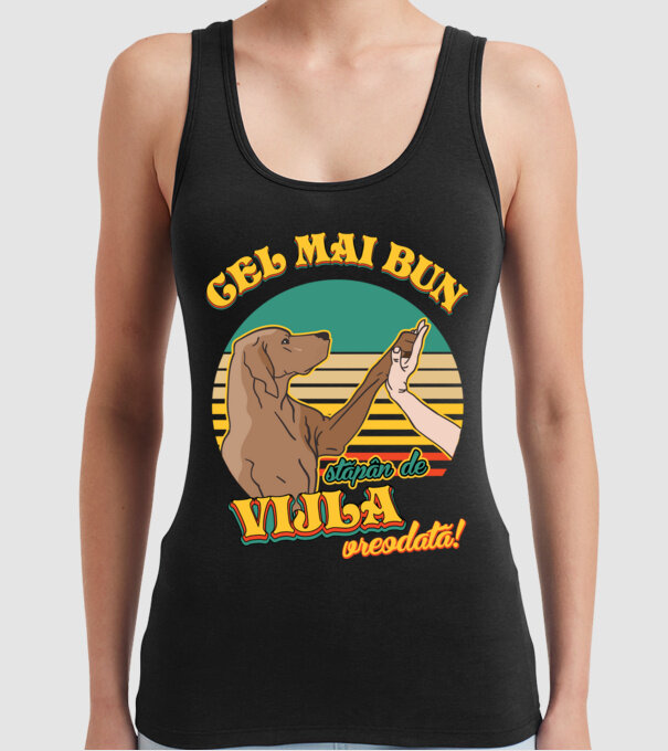 Cel mai bun stăpân de vijla vreodată! model negru pe tricou