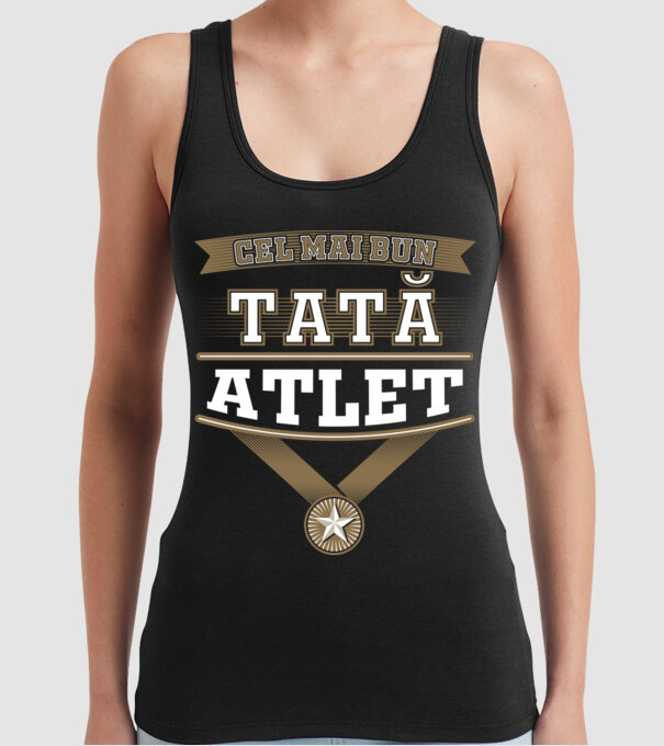 Cel mai bun tată atlet model negru pe tricou