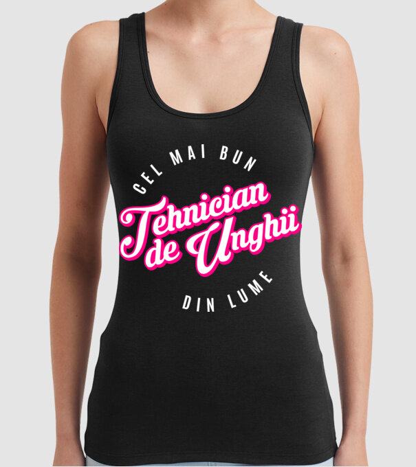 Cel mai bun tehnician de unghii din lume model negru pe tricou