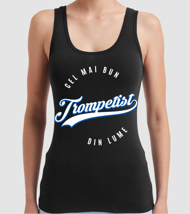 Cel mai bun trompetist din lume model negru pe tricou