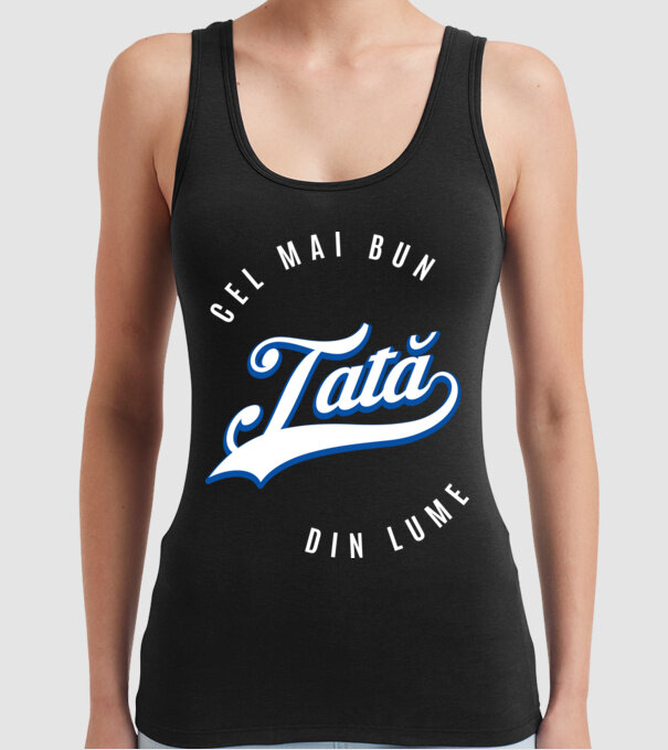 Cel mai bun TATĂ din lume model negru pe tricou