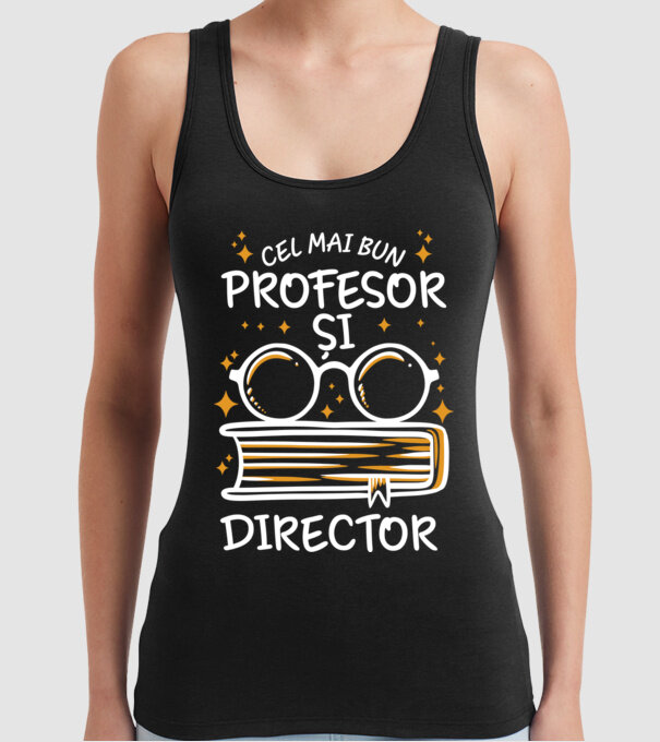 Cel mai profesor director model negru pe tricou