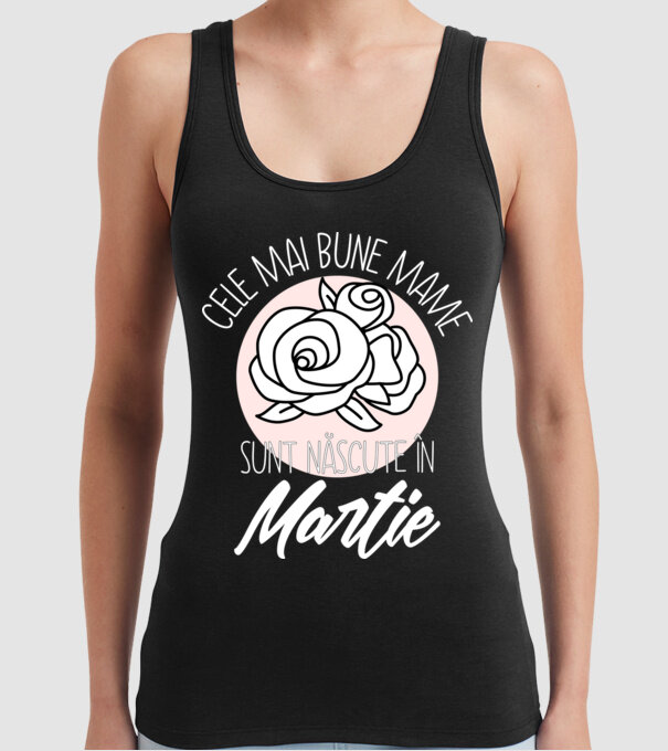 Cele mai bune mame sunt născute în Martie model negru pe tricou