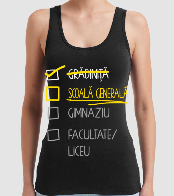 Cheklist educație - grădiniță negru model negru pe tricou