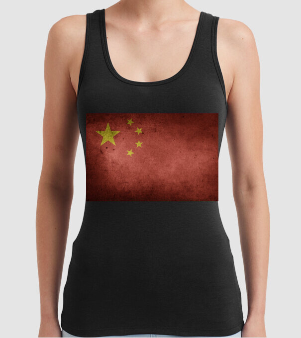 CHINA model negru pe tricou