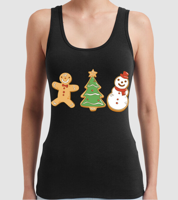 christmas cookies model negru pe tricou
