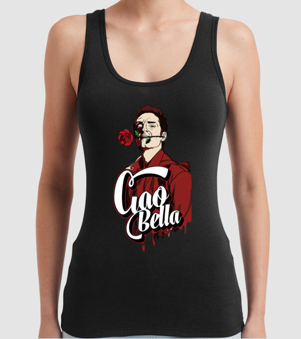 ciao bella berlin rose model negru pe tricou