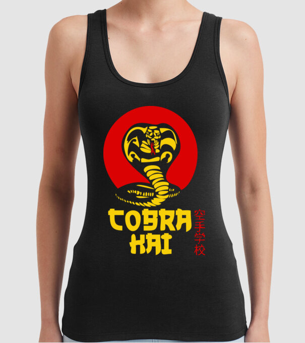cobra kai japan logo model negru pe tricou