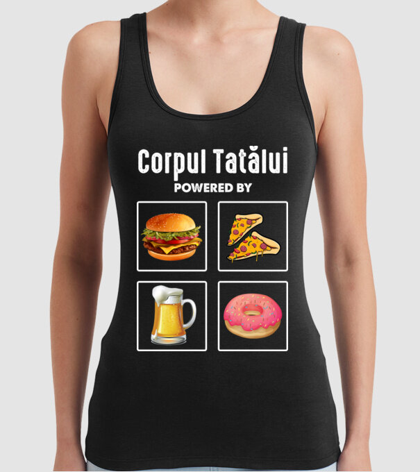 Corpul Tatălui model negru pe tricou