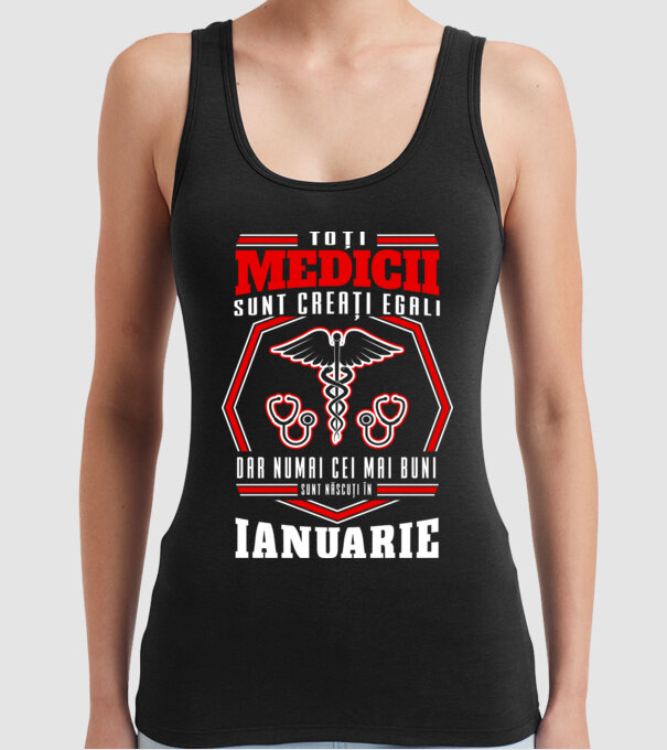 Toți Medicii sunt Creati egali ianuarie model negru pe tricou