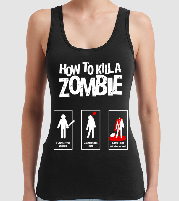 Cum să omorăm zombi model negru pe tricou