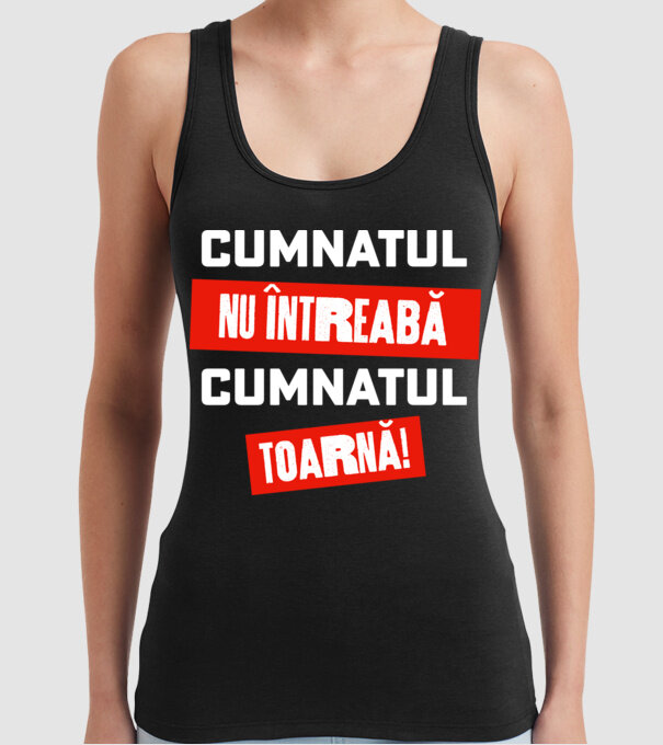 Cumnatul nu întreabă, cumnatul toarnă! model negru pe tricou