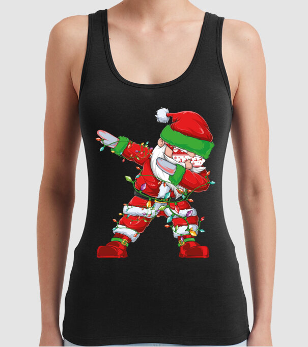 Dab Santa model negru pe tricou