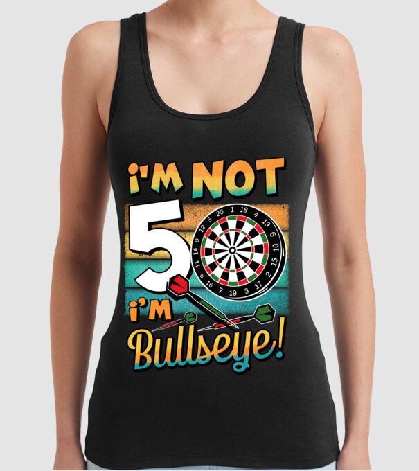 Darts Birthday 50 years old model negru pe tricou