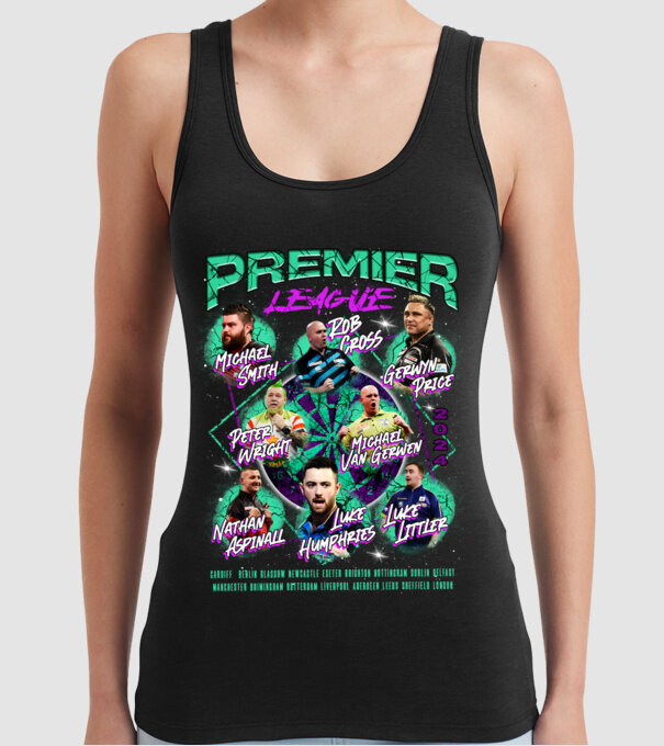 DARTS premier league 2024 model negru pe tricou