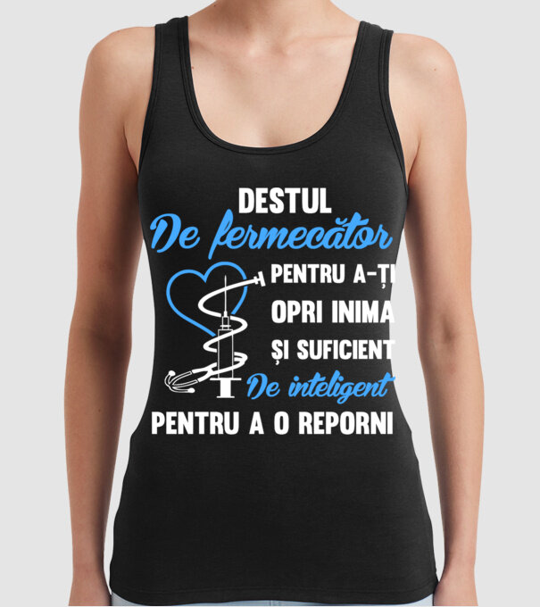 Destul de fermecător pentru a-ți opri inima și suficient de inteligent pentru a o reporni model negru pe tricou