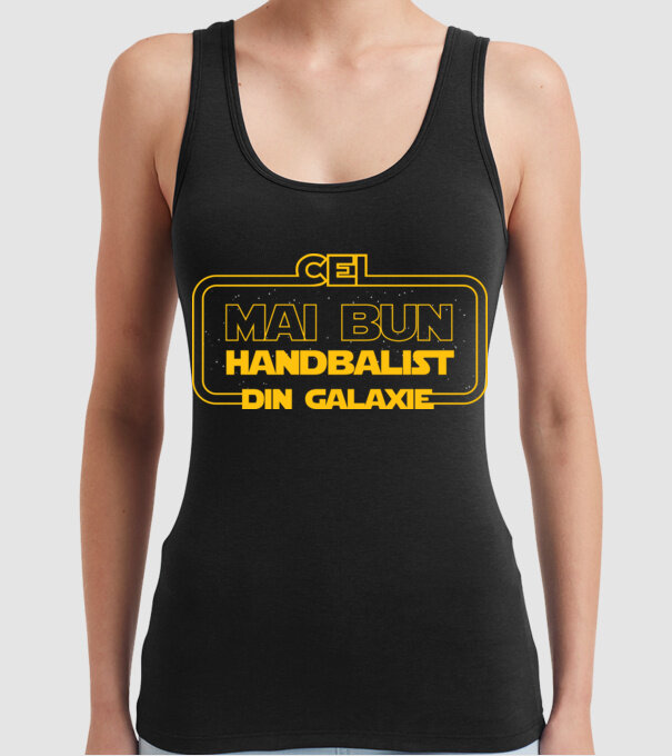 Cel mai bun handbalist din galaxie model negru pe tricou
