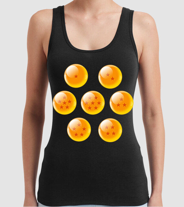 dragonballs model negru pe tricou