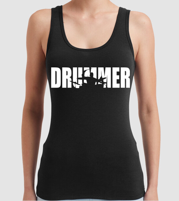 Drummer model negru pe tricou