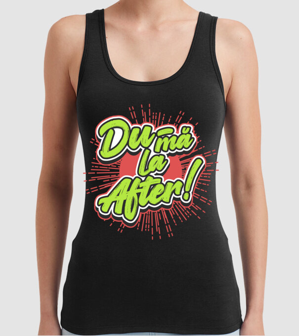 Du-mă la After model negru pe tricou