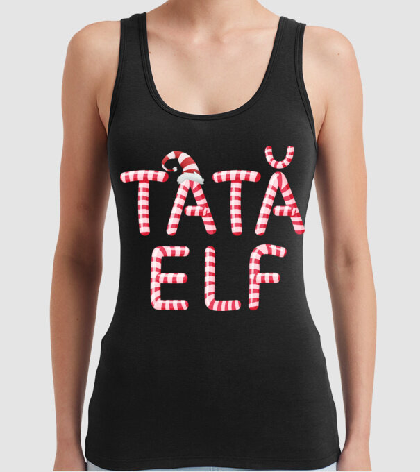 tată elf model negru pe tricou
